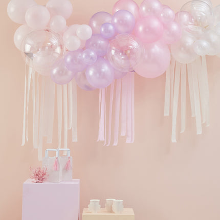 Roze Ballonnenboog Pastel Doorzichtig DIY Set