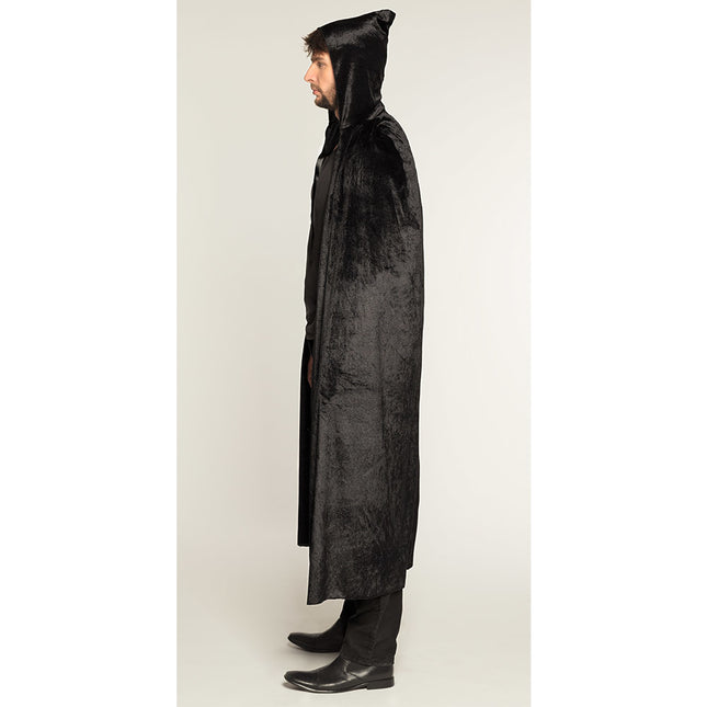 Halloween Cape Zwart 1,65m