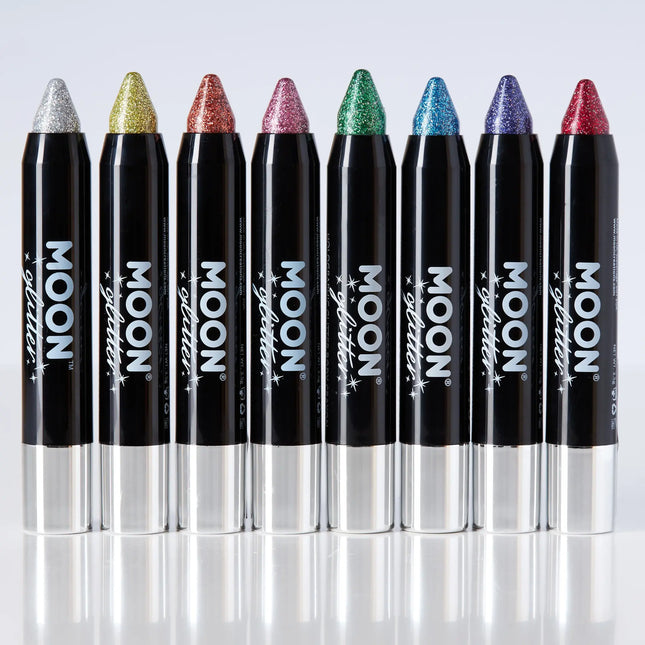 Moon Glitter Holographic Body Crayons Red 3.2g