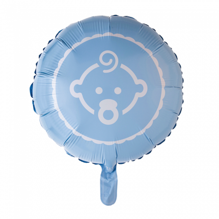 Helium Ballon Baby Boy Lichtblauw 45cm leeg