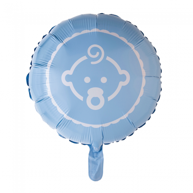 Helium Ballon Baby Boy Lichtblauw 45cm leeg