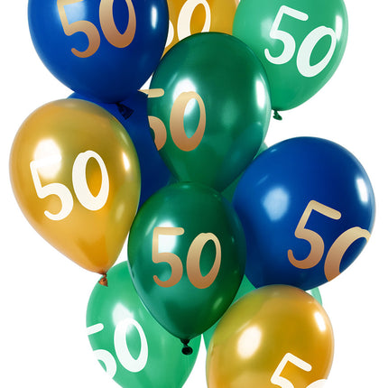 Ballonnen 50 Jaar Mix 30cm 12st