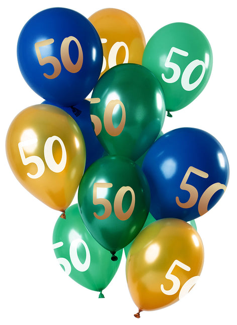 Ballonnen 50 Jaar Mix 30cm 12st