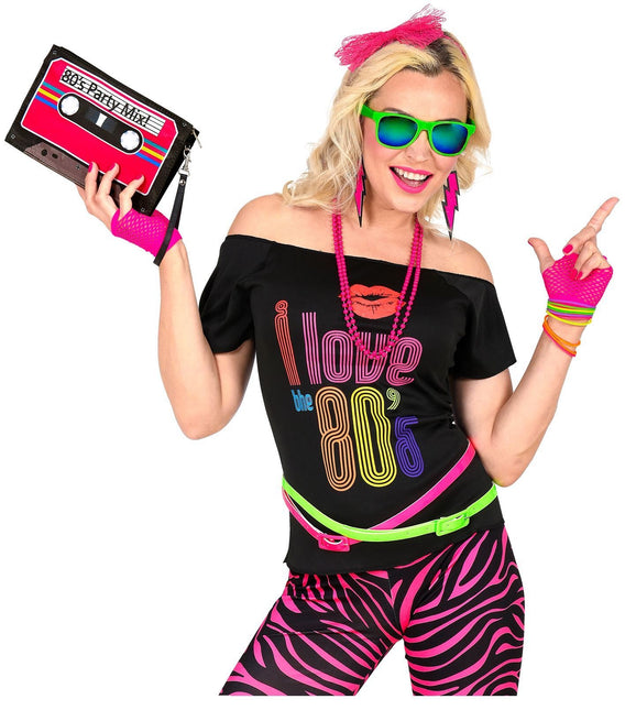 Neon 80S Accessoireset Roze 5 delig