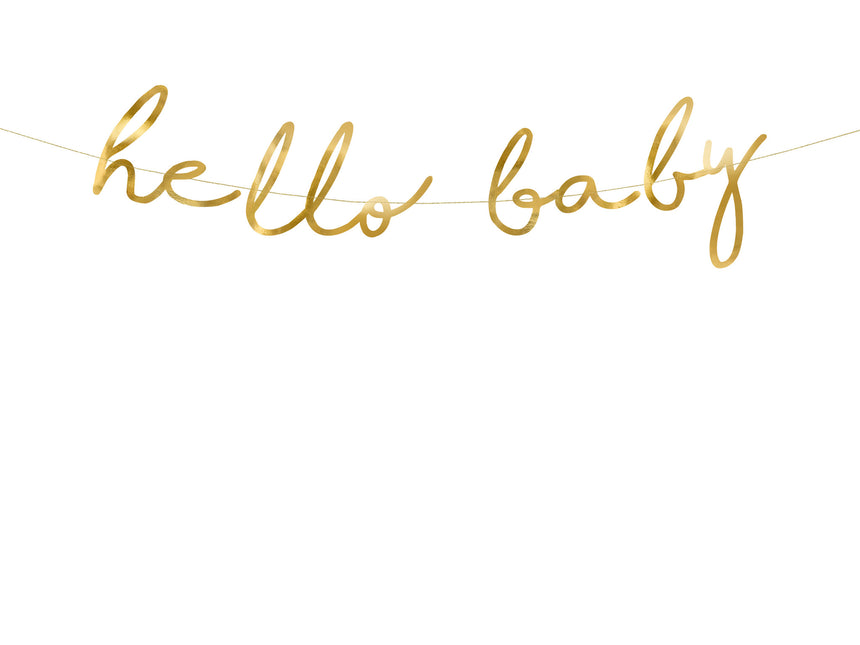 Geboorteslinger Hello Baby Goud 70cm