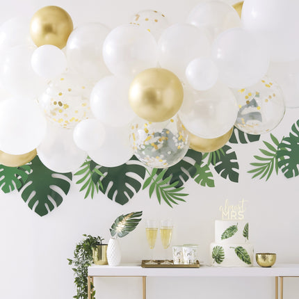 Ballonnenboog Goud/ Wit Zelf Maken Set