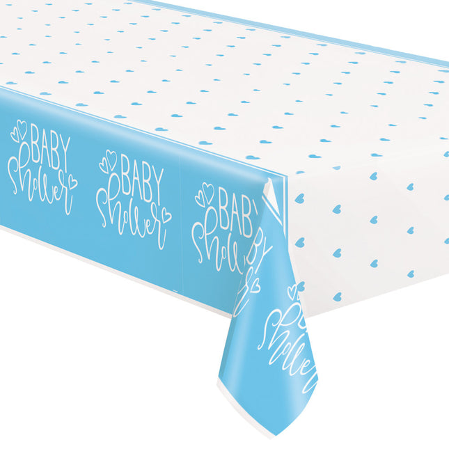 Babyshower Tafelkleed Blauw 2,13m