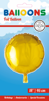 Helium Ballon Rond Goud 46cm leeg