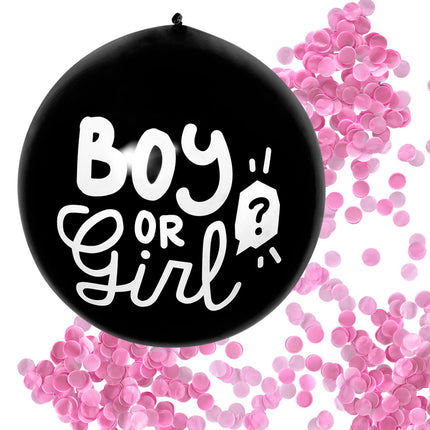 Gender Reveal Confetti Ballon Meisje 60cm