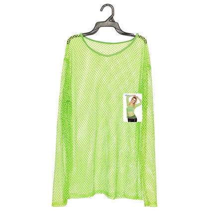 Neon Groene Visnet Shirt M/L