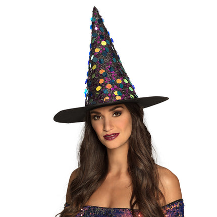 Halloween Heksen Hoed Glitter