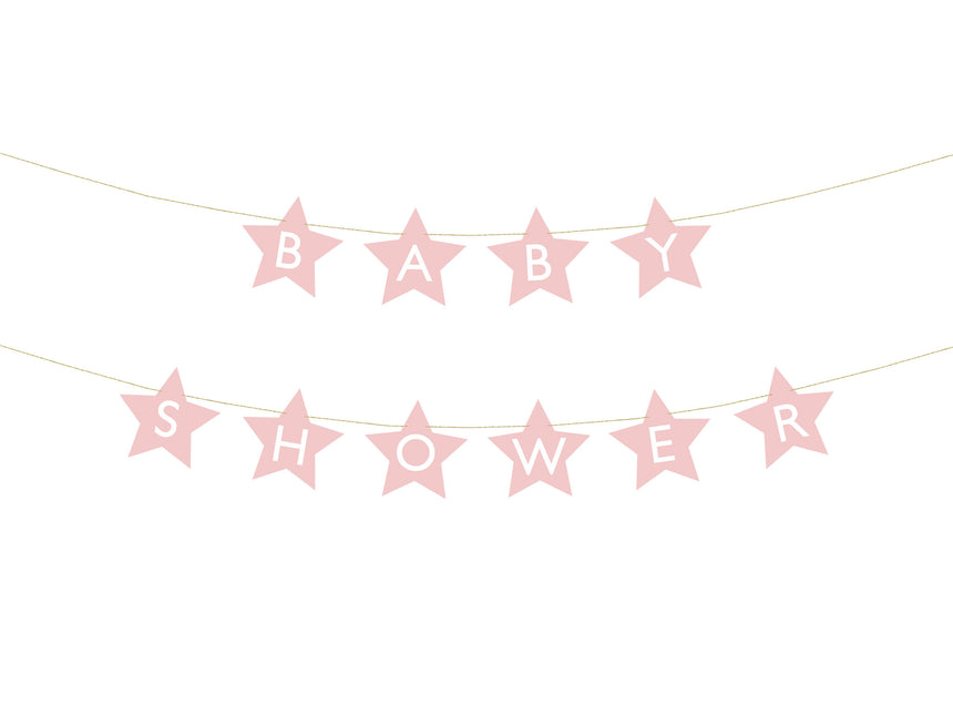 Roze Slinger Baby Shower Sterren 2,9m