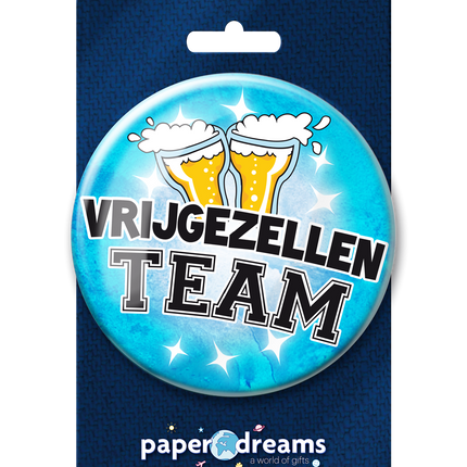 Button Vrijgezellen Team Man 10,2cm