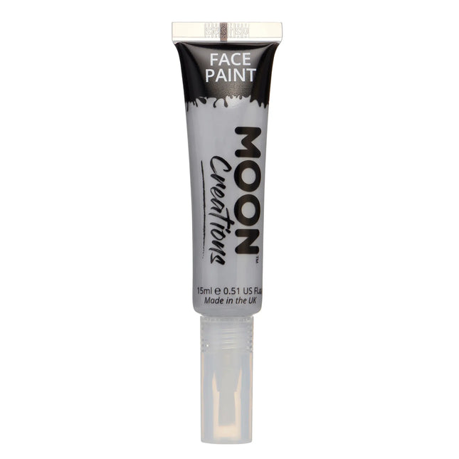 Moon Creations Face Paint with Brush Applicator Grey 15ml