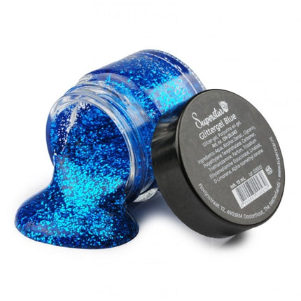 Blauwe Glitter Gel