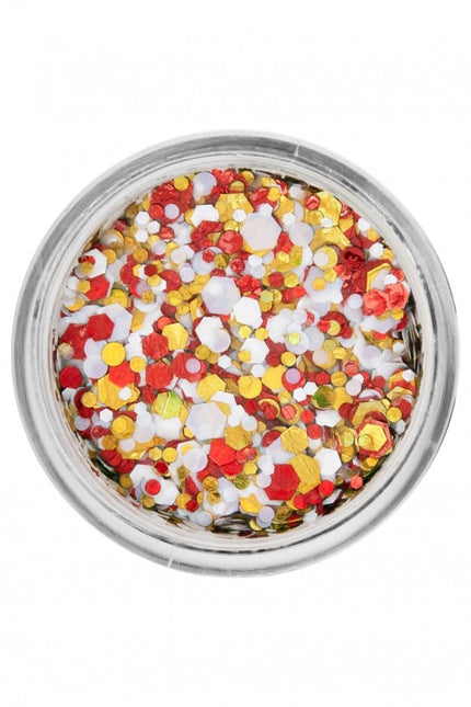 PXP Pressed Chunky Glitter Creme Red/Yellow/White 10ml