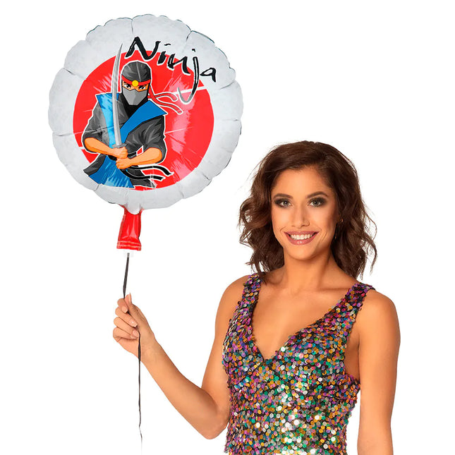 Ninja Helium Ballon Leeg 45cm