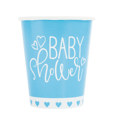 Babyshower Bekers Blauw 266ml 8st