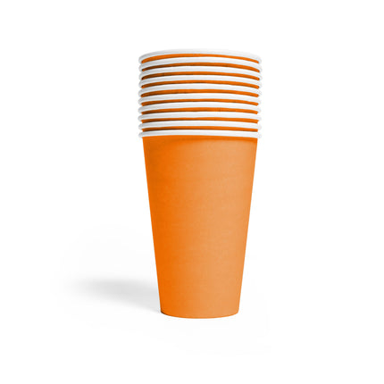 Oranje Bekers Papier 350ml 10st