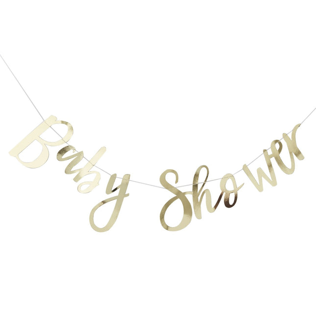 Gouden Letterslinger Baby Shower 1,5m