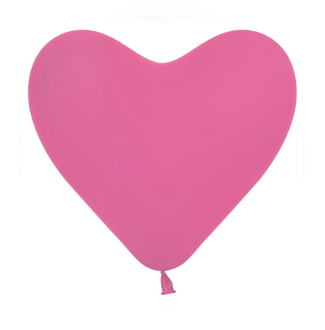 Ballonnen Hart Fuchsia 30cm 50st