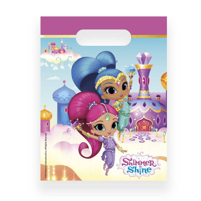 Shimmer And Shine Uitdeelzakjes 23cm 6st