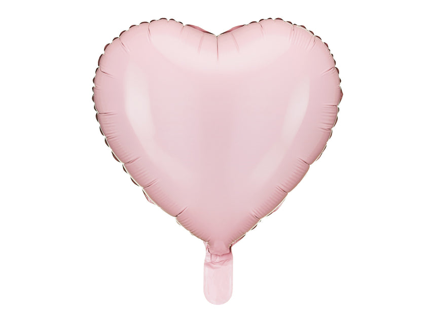 Lichtroze Helium Ballon Hart 45cm