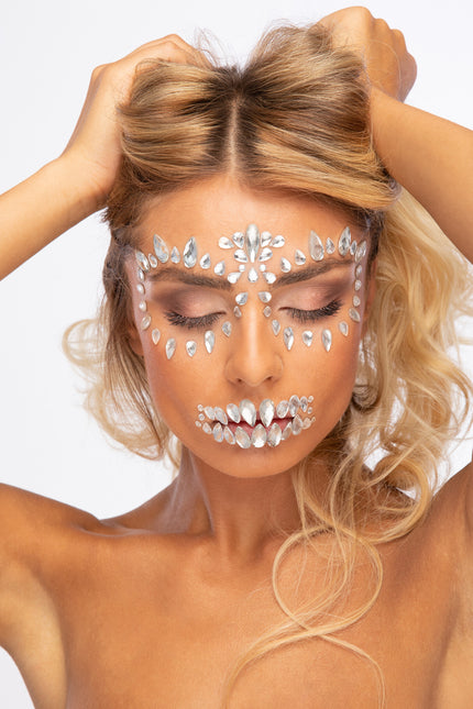 Moon Terror Halloween Face Jewels Sugar Skull