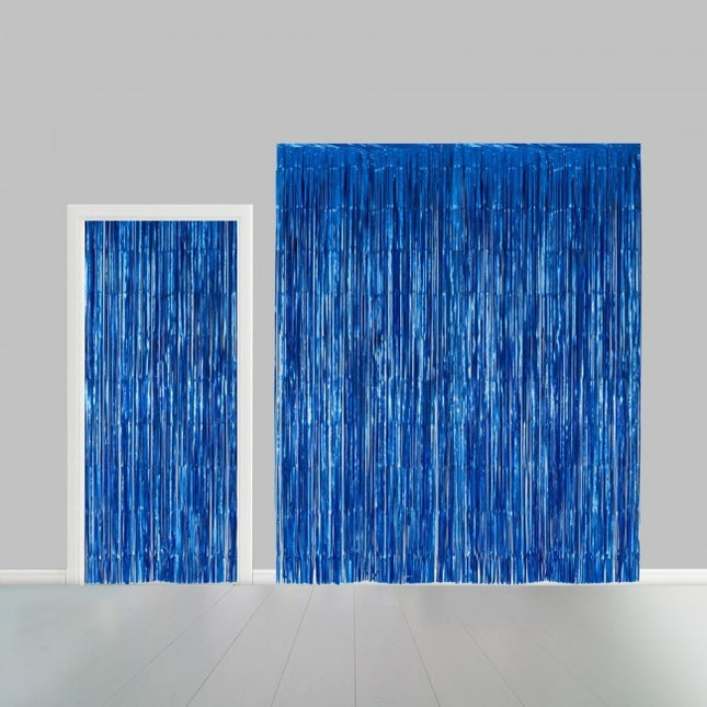 Blauw Deurgordijn Folie 2,4m