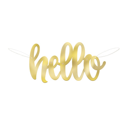 Geboorteslinger Hello Baby Goud 1,06m