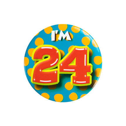 I'm 24 Button 24 Jaar 5,5cm