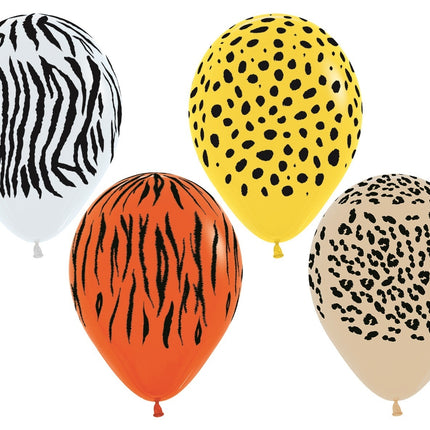 Ballonnen Jungle Stripes Mix 30cm 25st