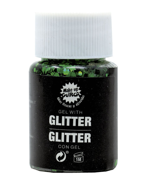 Donkergroene Glitter Gel 20g