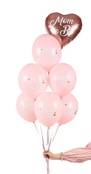 Ballonnen Mom To Be Roze 30cm 6st