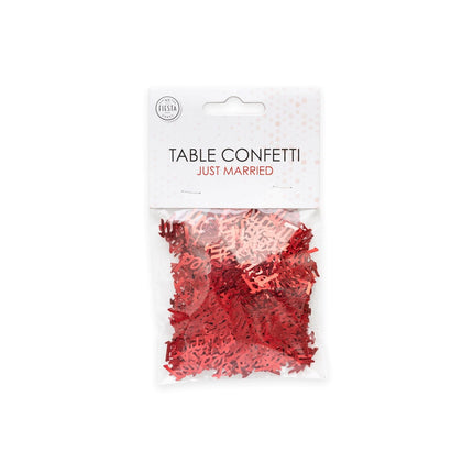 Tafelconfetti Just Married Rood