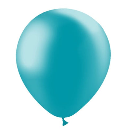 Turquoise Ballonnen Metallic 30cm 50st