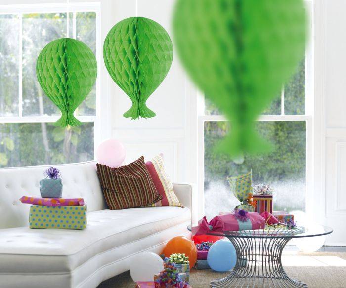 Honeycomb Ballon Groen 37cm