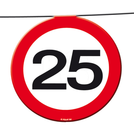 Slingers 25 Jaar Verkeersbord 12m