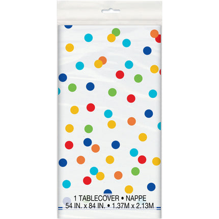 Tafelkleed Confetti Regenboog 2,13m