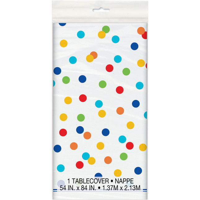 Tafelkleed Confetti Regenboog 2,13m