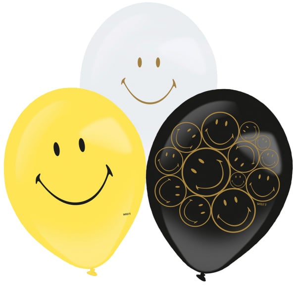 Gekleurde Ballonnen Smiley 69cm 6st