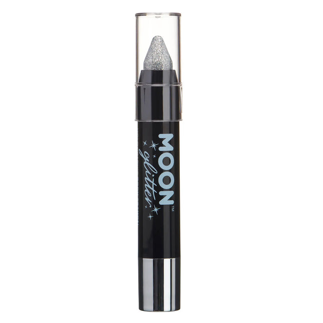 Moon Glitter Holographic Body Crayons Silver 3.2g