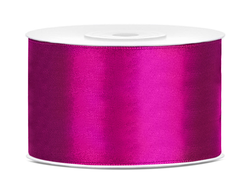 Satijn Lint Fuchsia Donker 38mm 25m