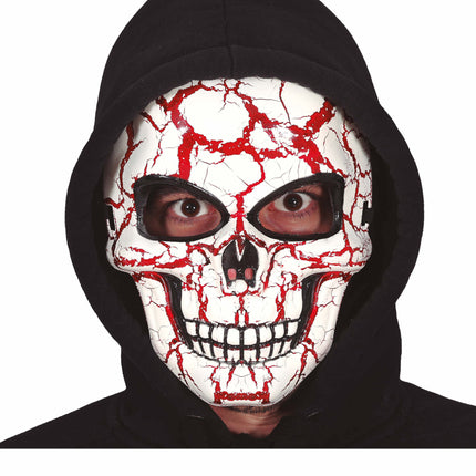 Rood Witte Halloween Masker Schedel