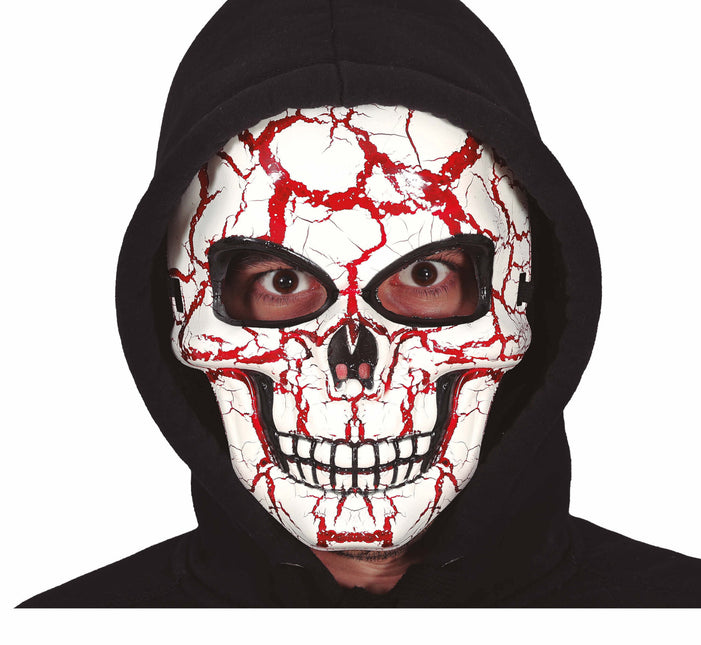 Rood Witte Halloween Masker Schedel