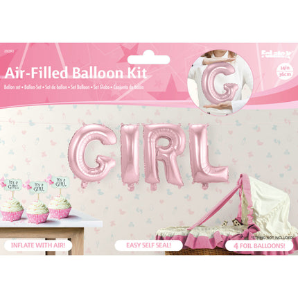 Geboorte Ballonnen Letter Set Girl 36cm