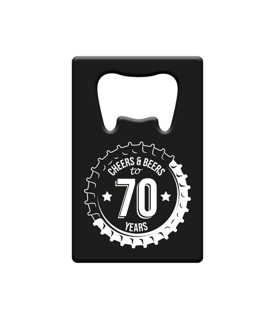 Bieropener 70 Jaar Cheers & Beers