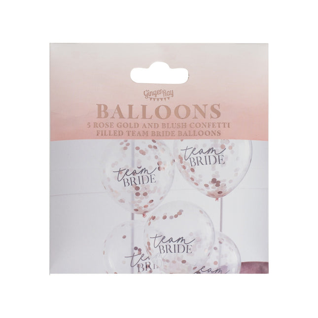 Confetti Ballonnen Team Bride 30cm 5st