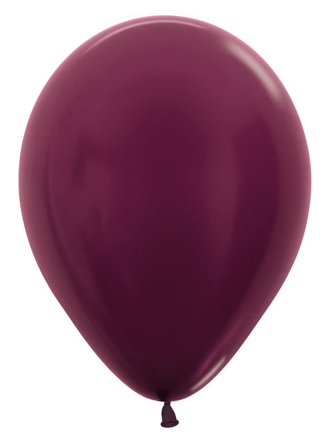 Ballonnen Metallic Burgundy 30cm 50st