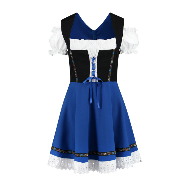 Oktoberfest Dirndl Jurk Oktoberfest Zwart Blauw Dames